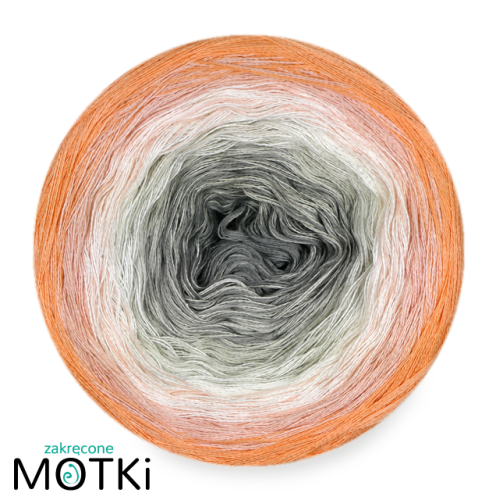 (5)  Bawełna Zero Waste - Z74: szary/ jasny szary/ latte/ brzoskwinia/ łososiowy róż