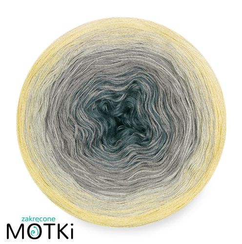 (4)  Bawełna Zero Waste - Z65: denim/ szary/ jasny szary/ jasny żółty