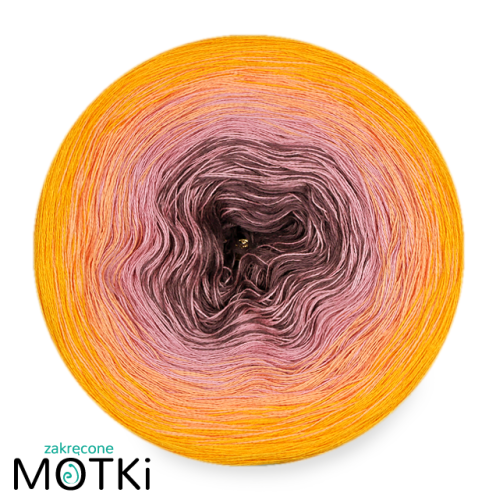 (4)  Bawełna Zero Waste - Z66: brudny fiolet/ lila/ łososiowy róż/ żółty