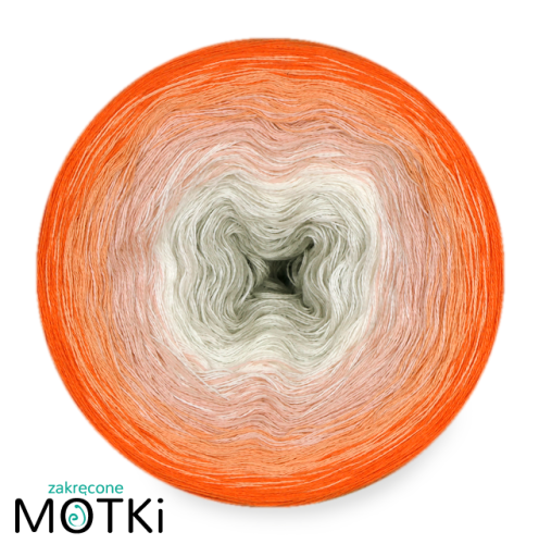 (5)  Bawełna Zero Waste - Z52a: jasny szary/ latte/ brzoskwinia/ łososiowy róż/ pomarańcz