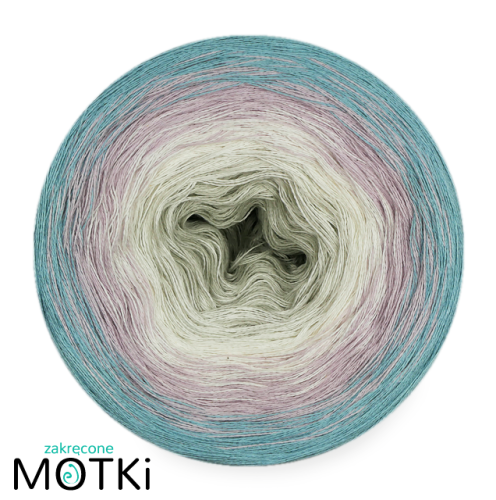 (4)  Bawełna Zero Waste - Z54: jasny szary/ latte/ lawenda/ patyna