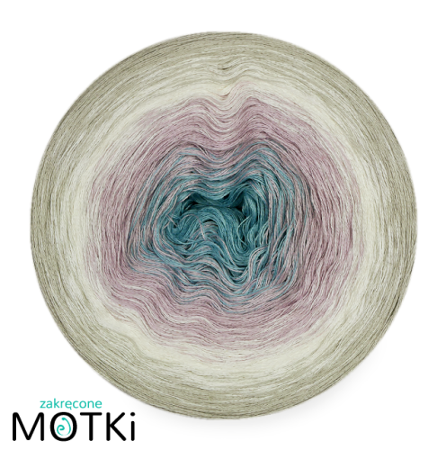 (4)  Bawełna Zero Waste - Z54a: patyna/ lawenda/ latte/ jasny szary