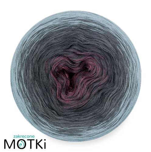 (4)  Bawełna Zero Waste - Z56: brudny fiolet/ ciemny denim/ denim/ patyna