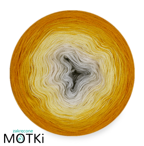 (5)  Bawełna Zero Waste - Z46a: jasny szary/ krem/ jasny żółty/ kurkuma/ musztarda