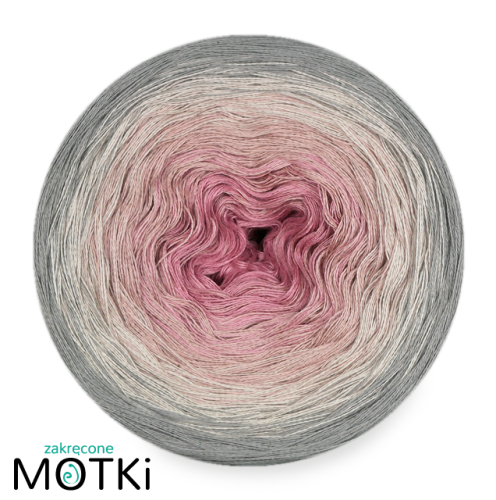 (4)  Bawełna Zero Waste - Z49: lila/ brudny róż/ jasny beż/ szary