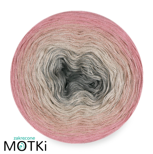 (4)  Bawełna Zero Waste - Z49a: szary/ jasny beż/ brudny róż/ lila