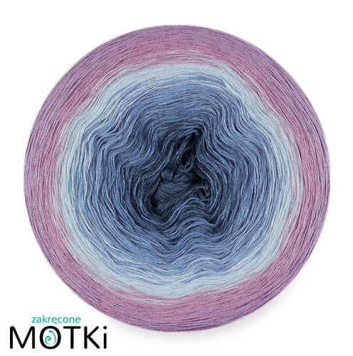 (6)  Motek Ombre VP03 bawełna/ akryl: indygo/ jeans/ błękit/ jasny niebieski/ jasny fiolet/ krokus