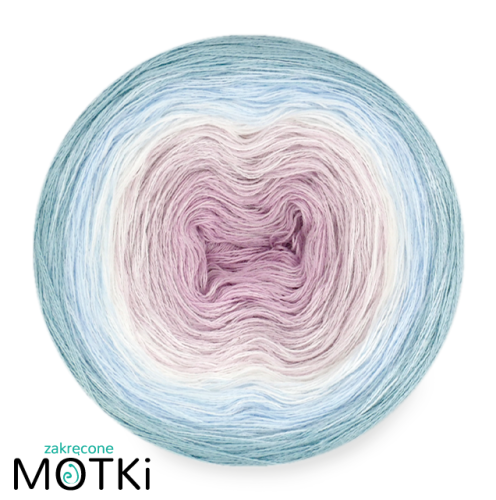 (5)  Bawełna Zero Waste - Z73: jasny fiolet/ lawenda/ latte/ jasny niebieski/ patyna