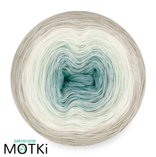 (4)  Bawełna Zero Waste - Z57: patyna/ jasna pistacja/ latte/ jasny szary