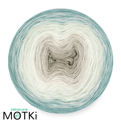 (4)  Bawełna Zero Waste - Z57a: jasny szary/ latte/ jasna pistacja/ patyna