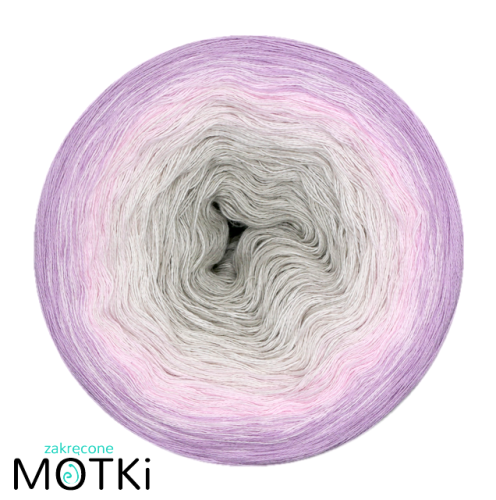 (4)  Bawełna Zero Waste - Z41a: jasny szary/ krem/ jasny róż/ jasny fiolet