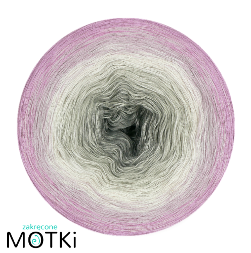 (5)  Bawełna Zero Waste - Z40a: szary/ jasny szary/ krem/ lawenda/ jasny fiolet