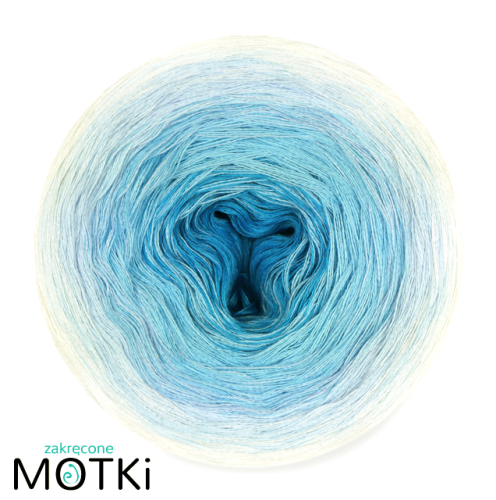 (4)  Bawełna Zero Waste - Z78a: turkus/ błękit/ jasny niebieski/ latte