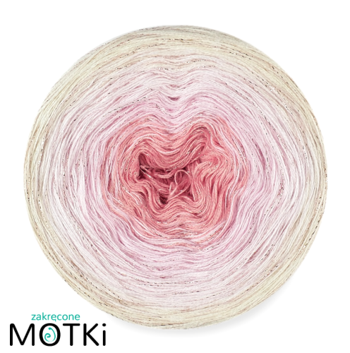 (4) G25b - róż/pastelowy róż/pudrowy róż/krem + lurex pudrowy róż