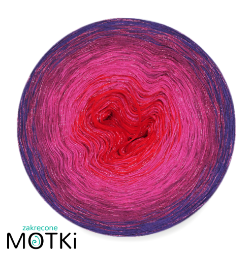 (4) G36 - czerwień/fuksja/jeżyna/fiolet + lurex fuksja