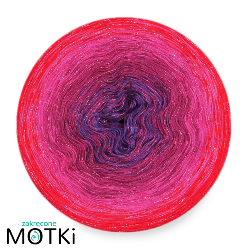 (4) G36b - fiolet/jeżyna/fuksja/czerwień + lurex fuksja