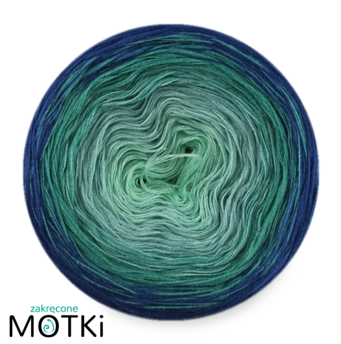 (4) Włóczka Ombre b/a B204: pistacja/ patyna/ morski/ ciemny niebieski