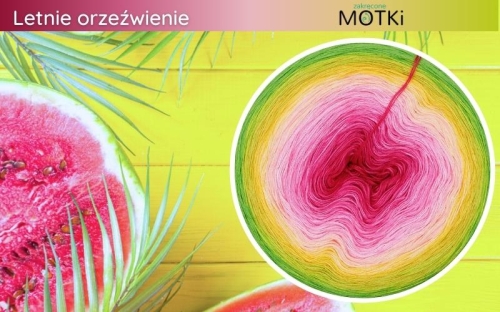 (10) Motek Ombre b/ a Letnie orzeźwienie: piwonia/ jasna fuksja/ magneta/ landrynka/ jasny róż/ jasny żółty/ słoneczny żółty/ kiwi/ neonowa/ zielone jabłuszko