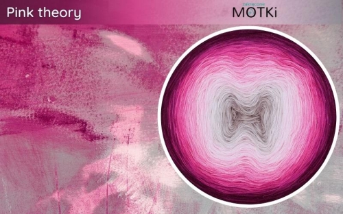 (10) Motek Ombre b/ a Pink theory: chłodny beż/ popielaty/ pudrowy róż/ pastelowy róż/ landrynka/ magneta/ jasna fuksja/ fuksja/ jeżyna/ ciemna jeżyna