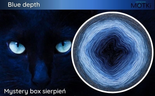 (8) Motek Ombre bawełna/akryl Blue depth: granat/ ciemny niebieski/ ciemny atrament/ atrament/ błękit/ jeans/ indygo/ ciemny denim