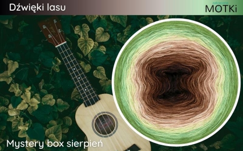 (8) Motek Ombre bawełna/akryl Dźwięki lasu: czekolada/ brąz/ orzech/ glina/ ciepły beż/ liściasta zieleń/ zielony/ paproć