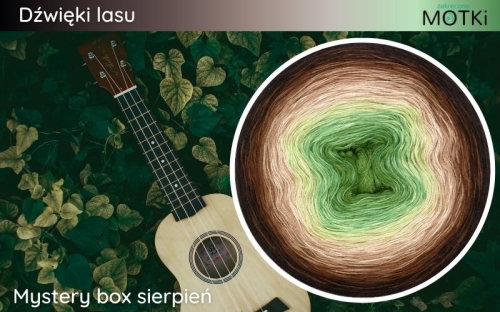 (8) Motek Ombre bawełna/akryl Dźwięki lasu: paproć/ zielony/ liściasta zieleń/ ciepły beż/ glina/ orzech/ brąz/ czekolada