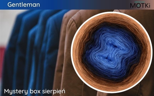 (8) Motek Ombre bawełna/akryl Gentleman: atrament/ ciemny atrament/ ciemny niebieski/ granat/ czekolada/ brąz/ orzech/ ciepły brąz