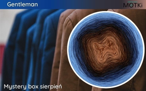 (8) Motek Ombre bawełna/akryl Gentleman: ciepły brąz/ orzech/ brąz/ czekolada/ granat/ ciemny niebieski/ ciemny atrament/ atrament