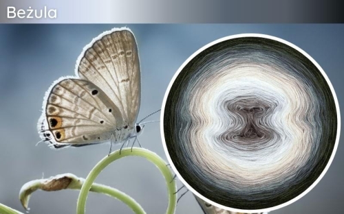 (9) Motek Ombre b/ a Beżula: zimny beż/ popielaty/ biały/ pudrowy beż/ chłodny beż/ jasny szary/ szary/ khaki/ wojskowa zieleń