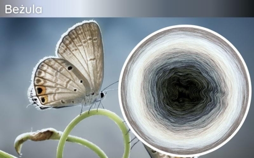 (9) Motek Ombre b/ a Beżula: wojskowa zieleń/ khaki/ szary/ jasny szary/ chłodny beż/ pudrowy beż/ biały/ popielaty/ zimny beż