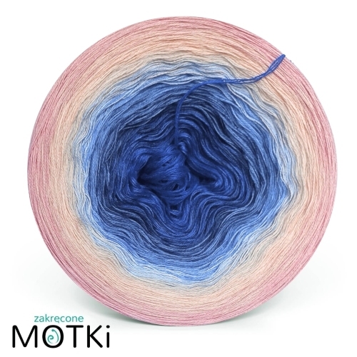 (9) Motek Ombre b/ a Sylvia Coraline: szafir/ kobalt/ ciemny niebieski/ ciemny atrament/ atrament/ błękit/ popielaty/ pąsowy/ lila