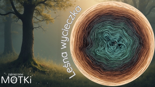 (8) Motek Ombre bawełna/akryl Leśna wycieczka: ciemny szmaragd/ butelkowa zieleń/ ciemna butelka/ czekolada/ brąz/ orzech/ ciepły brąz/ ciepły beż