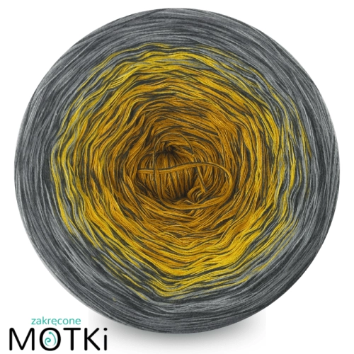 (5) Moss Light Black Edition BL61a-curry/kurkuma/żółty/jasny szary/szary +nitka ciemny  szary