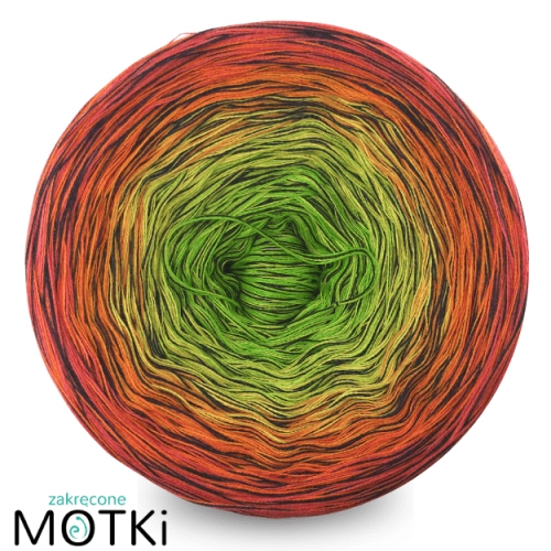 (5) Moss Light Black Edition BL111a zielone jabłuszko/ neonowa zieen/ słoneczny żółty/ jasny pomarańcz/ pomarancz/ koral + nitka granat 