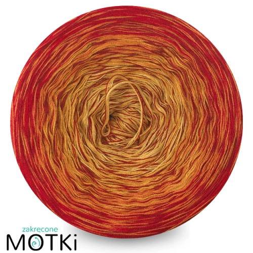 (4) Moss Light Colour Edition C10 - intensywny żółty/kurkuma/koniak/czerwień + nitka burgund