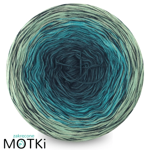 (6) Moss Light Black Edition BL201a - petrol/jasny petrol/turkus/pistacja/jasna pistacja+ granatowa nitka