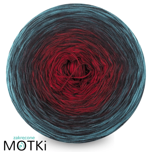 (5) Moss Light Black Edition BL57a-czerwień/burgund/wino/petrol/jasny petrol +nitka czekolada