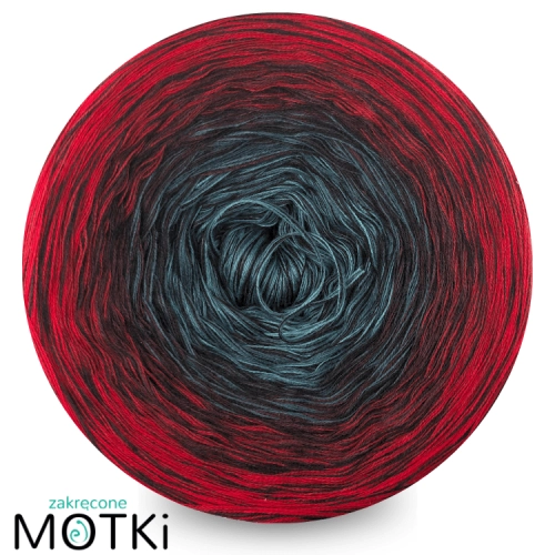 (5) Moss Light Black Edition BL57-jasny petrol/petrol/wino/burgund/czerwień +nitka czekolada