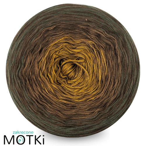 (4) Moss Light Black Edition BL52-kurkuma/ciepły brąz/orzech/khaki +nitka brąz