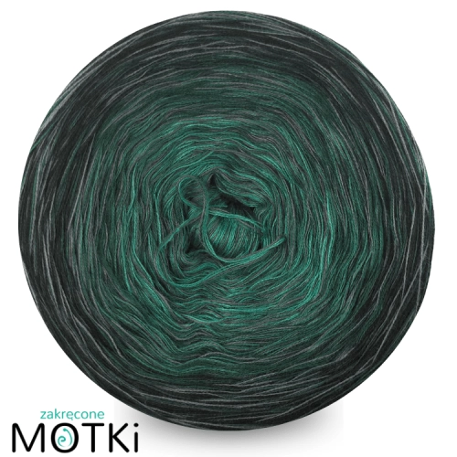 (4) Moss Light Black Edition BL18a - morski/ciemny szmaragd/butelkowa zieleń/czarny + nitka stalowa