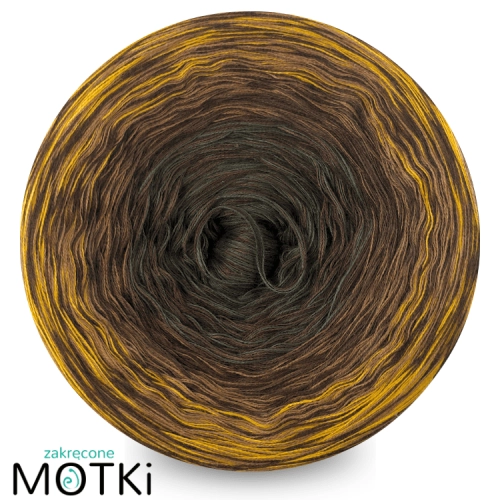 (4) Moss Light Black Edition BL52a-khaki/orzech/ciepły brąz/kurkuma +nitka brąz