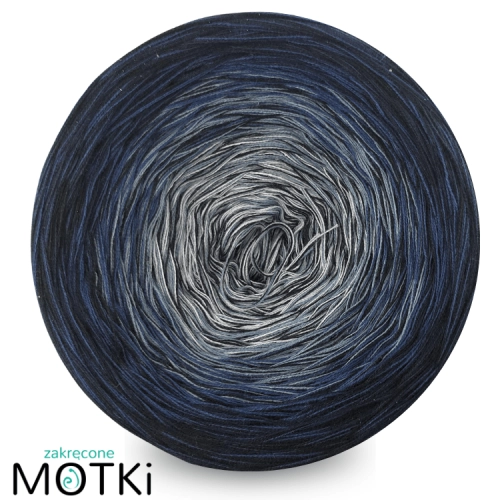 (4) Moss Light Black Edition BL7 - jasny niebieski/niebieski/ciemny niebieski/granat + czarna nitka