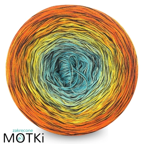 (5) Moss Light Black Edition BL56-turkus/pistacja/słoneczny żółty/mandarynka/pomarańcz+nitka czekolada