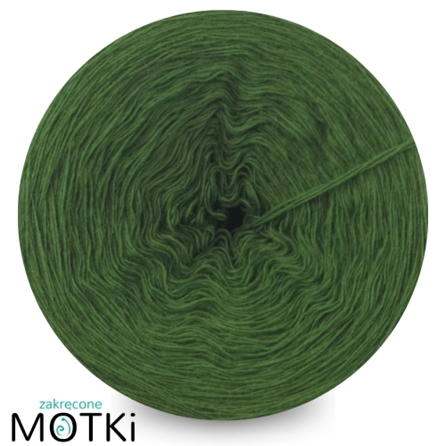 wojskowa zieleń  wełna owcza   100% - 500m 3 nitki 95g