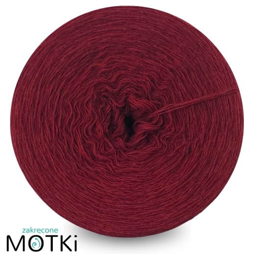 burgund 80% wełna jagnięca 20% akryl  - 500m 3 nitki 100g