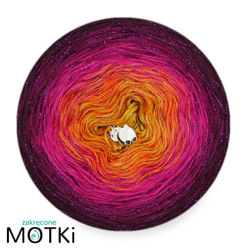 (5) G42b - żółty/mango/fuksja/jeżyna/wino + lurex fiolet