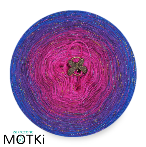 (4) G34b - fuksja/jeżyna/fiolet/ciemny niebieski + lurex ciemna tęcza