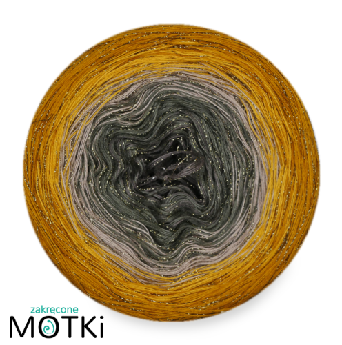 (5) G31b - szaro-brązowy/khaki/ciemny beż/kurkuma/curry + lurex ciemne złoto