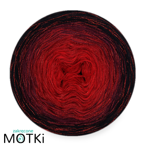 (4) G10 - czerwień/burgund/bordo melanż/czerń + lurex czerwień