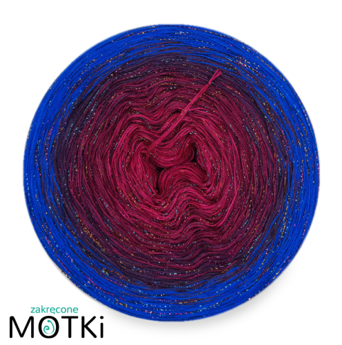 (4) G14 - fuksja/jeżyna/fiolet/szafir + lurex ciemna tęcza